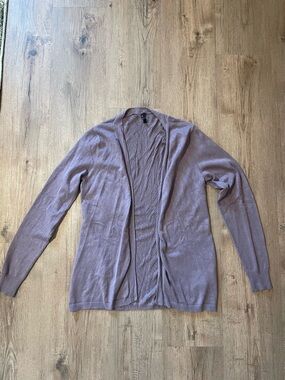Maurices Mauve Open-Front Lightweight Cardigan